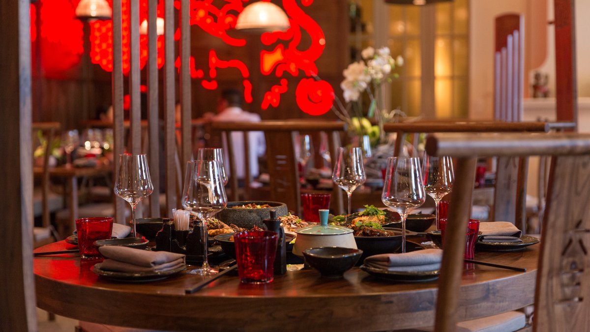 China Restaurant Jialu National Luzern Innenraum mit traditioneller Dekoration